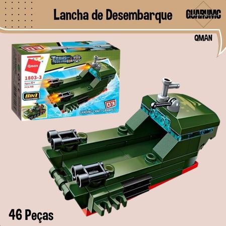 Imagem de Bloco de montar Set Combat Zones Series Militar - 8 caixas montam 1 Qman 1803-QM000092