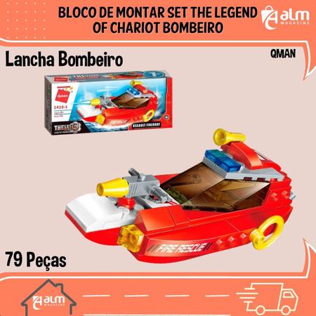 Imagem de Bloco de montar Set The Legend of Chariot Bombeiro 8 caixas montam 1 Qman 1410-QM000150