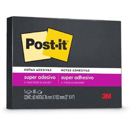 Imagem de Bloco de Notas Adesivas - Post-it 3M -  Preto 60FLS 76 x 102mm