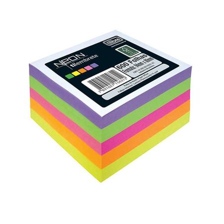 Imagem de Bloco De Notas Tilembrete Neon Tilibra 5 Cores 600 Folhas