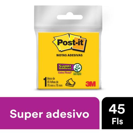 Imagem de Bloco de Recado POST-IT 76X76MM Amarelo Neon 45FLS.