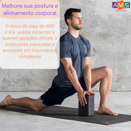 Bloco de yoga pilates alongamento 23x13x7cm tijolinho de ioga - Ams Eva -  Bloco de Yoga - Magazine Luiza