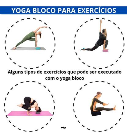 Bloco de yoga pilates alongamento tijolinho de ioga step Suporte Equilíbrio  - yoga exercicios - Bloco de Yoga - Magazine Luiza