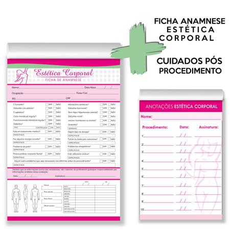 Ficha de Anamnese Corporal Estética Mais Completa 100 folhas, Magalu  Empresas