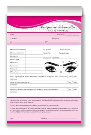 Bloco de Anamnese - Design de Sobrancelhas (Modelo 01)