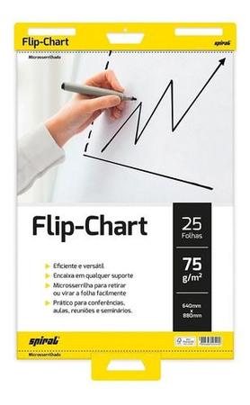 Imagem de Bloco Flip Chart 75gr 64x88cm Com 25 Folhas Spiral