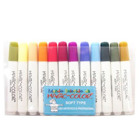 Desenho Vegetação - Lápis de cor aquarelável e marcadores Magic color em  papel canson