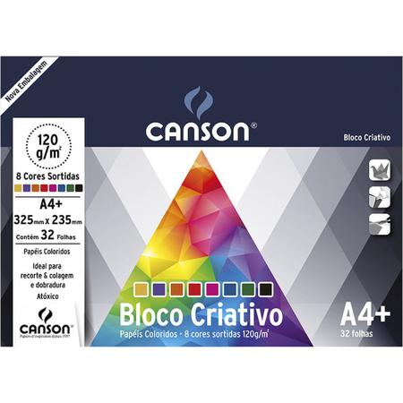 Imagem de Bloco Papel Criativo Cards 8 Cores A4+ 120 g/m 32 fls Canson 66667158