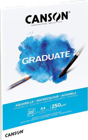 Imagem de Bloco Papel pintura Aquarela Graduate  A4 250g Canson
