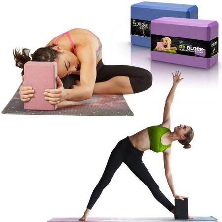 Bloco para exercicio pilates / yoga py block colors 23x15x8cm - MILENIO  BRASIL - Bloco de Yoga - Magazine Luiza