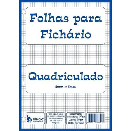 Imagem de Bloco para Fichário Universit Quadriculado Branco 5X5MM 50F PCT com 05