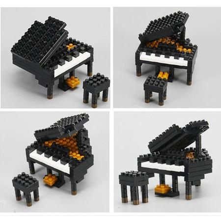 Imagem de Blocos de Construção Musicais para Crianças - Mini Piano e Guitarra em Plástico ABS