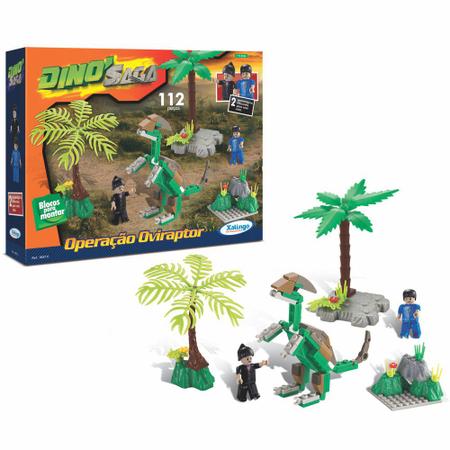 Blocos de Montar Dinossauro Expedição Raptor 126 peças Xalingo - xalingo