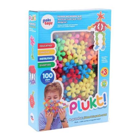 Brinquedo Blocos De Montar Plukt 100 Pecas Poki Toys - Paki Toys -  Brinquedos de Montar e Desmontar - Magazine Luiza