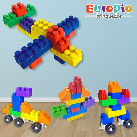 Imagem de Blocos De Montar 30 Pçs Brinquedo Encaixa Educativo Infantil
