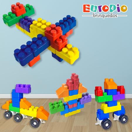 Imagem de Blocos De Montar 30 Pçs Brinquedo Encaixa Educativo Infantil F114