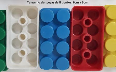 Imagem de Blocos De Montar 300 Peças Grandes Brinquedo Educativo