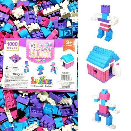 Bloco de Montar Bloc Slim 1000 Peças - Luctoys 008BS em Promoção