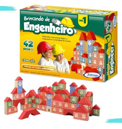 Brincando de Engenheiro Blocos de Montar 42 peças Xalingo - xalingo