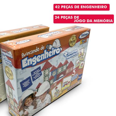 Blocos De Montar Brincando De Engenheiro + Jogo Da Memória