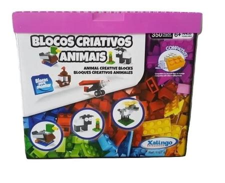 Blocos de Montar Criativos Animais 350 peças Xalingo - xalingo