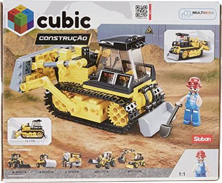 Imagem de Blocos De Montar Cubic Escavadeira 231 Peças Multikids Br1490