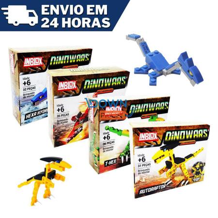 Brinquedo Blocos de Montar 04 Dinossauros com Ferramenta - 112 peças -  Steam Toy - Casa do Brinquedo® Melhores Preços e Entrega Rápida