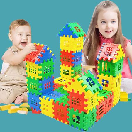 Blocos de Montar 22 Peças MK165 BOX BLOCK Infantil Educativo Pedagógico  Encaixe Didático Dia da Criança