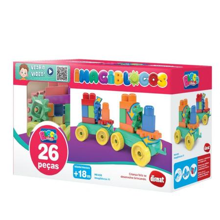 Blocos de Montar Infantil Pinos Brinquedos para Crianças 110 peças - Dismat  - Brinquedos de Montar e Desmontar - Magazine Luiza