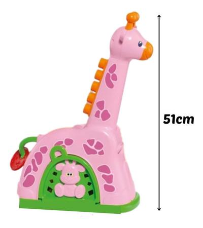 Imagem de Blocos de Montar - Girafa de Atividades Rosa - Baby Land - 8024 CARDOSO