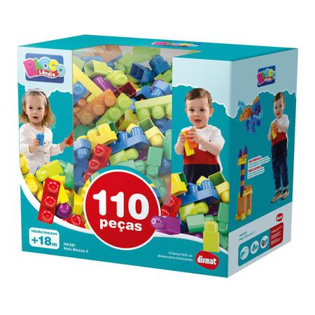 Blocos de Montar Infantil 110 Peças Grandes - Wp Connect