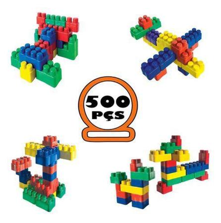 Imagem de Blocos De Montar Infantil Brinquedo Educativo 500 Peças - Luctoys