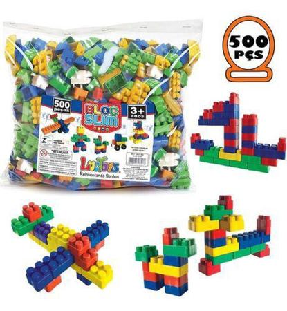 Imagem de Blocos De Montar Infantil Brinquedo Educativo 500 Peças - Luctoys