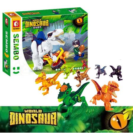 Imagem de Blocos de Montar Infantil de Dinossauro Brinquedo De Montar Jurassic