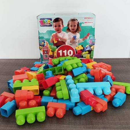 Blocos de Montar Infantil Pinos Brinquedos para Crianças 110 peças - Dismat  - Brinquedos de Montar e Desmontar - Magazine Luiza