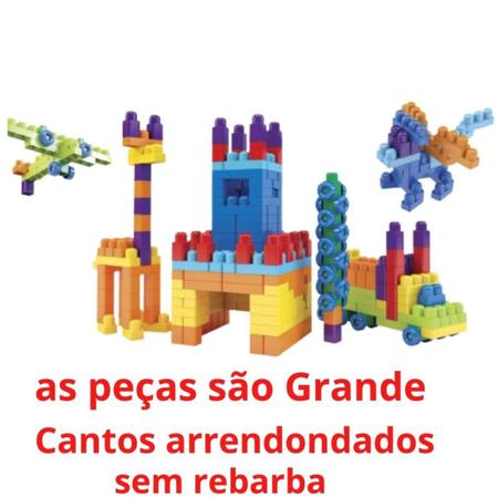 Jogo 130 Peças blocos de montar Grande Brinquedos para Bebês Didatico  Educativos - DISMAT - Brinquedos de Montar e Desmontar - Magazine Luiza