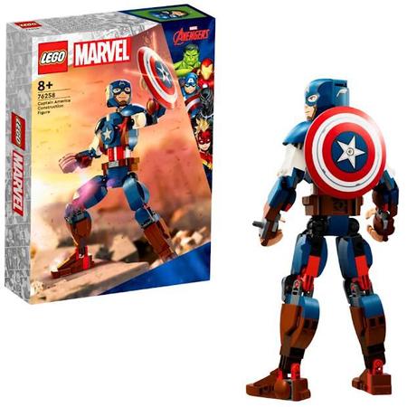 Imagem de Blocos De Montar Lego Marvel Figura Do Capitão América 76258