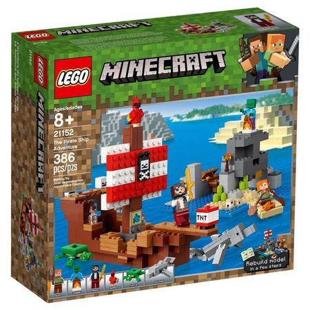 Imagem de Blocos de Montar - LEGO Minecraft - A Aventura Do Barco Pirata M BRINQ