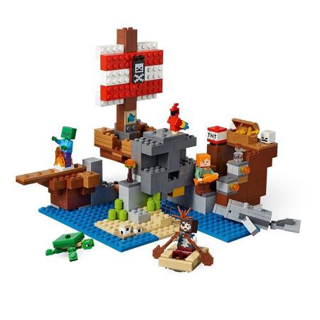 Imagem de Blocos de Montar - LEGO Minecraft - A Aventura Do Barco Pirata M BRINQ