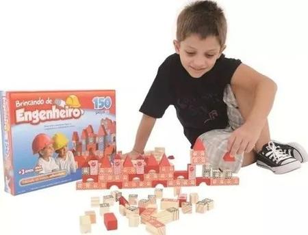 Blocos De Montar Madeira Castelinho Antigo Com 200 Peças de Encaixe  Brinquedo Infantil Menino Menina - Xalingo - Brinquedos de Montar e  Desmontar - Magazine Luiza