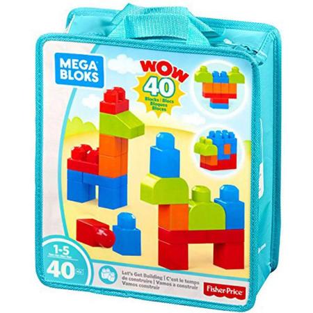 Blocos de Montar - Mega Bloks - Sacola com 80 Peças - Azul - Fisher-Price