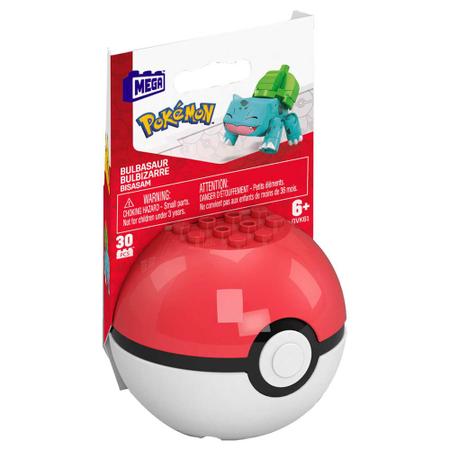 Brinquedo Para Montar Pokemon Pokebola Bulbassauro Mattel - Papellotti