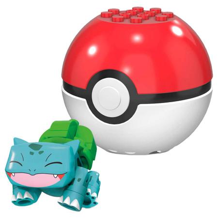 Brinquedo Para Montar Pokemon Pokebola Bulbassauro Mattel - Papellotti