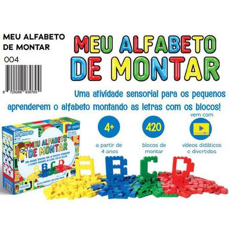 Meu Alfabeto De Montar Projeteiros Experiência Sensorial Didática