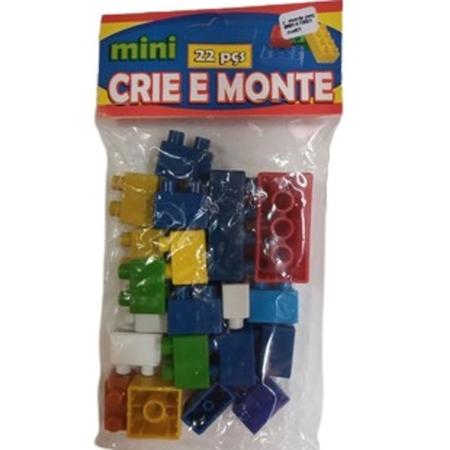 Imagem de Blocos De Montar Mini Crie E Monte C/ 22 Peças - Mini Toys