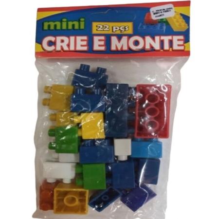 Imagem de Blocos De Montar Mini Crie E Monte C/ 22 Peças - Mini Toys