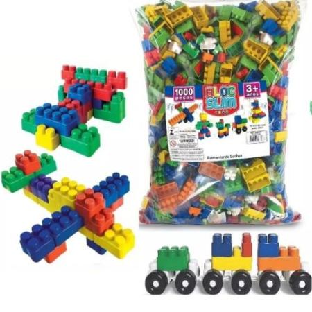 Blocos De Montar Brinquedo Educativo Monta Monta 1000 Peças