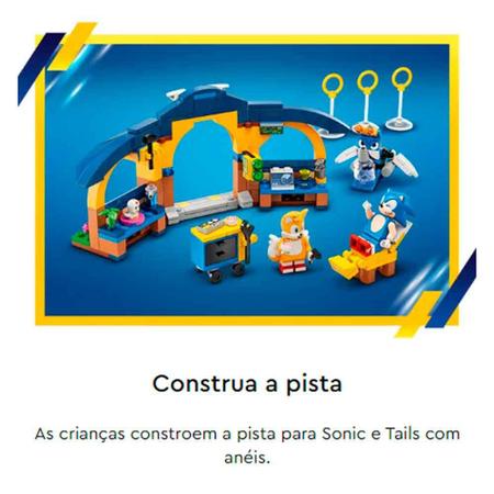 Lego Sonic 76991 - Oficina do Tails e Avião Tornado - Brinquedos de Montar  e Desmontar - Magazine Luiza