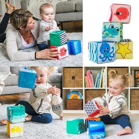 Imagem de Blocos soft explore & discover blocks - 3m+ - baby einstein