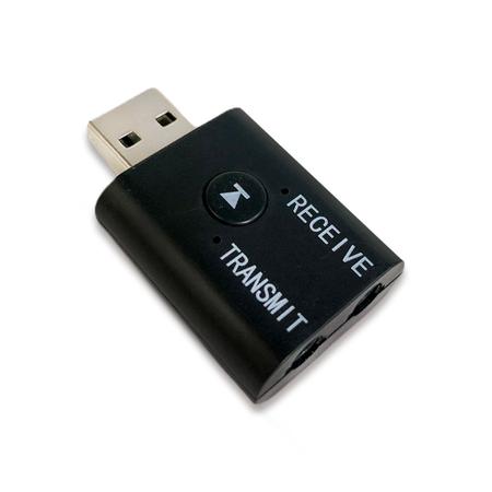 Imagem de Bluetooth 5.0 Receptor de Audio E Transmissor 2 em 1 Mini Jack Aux USB Música Estéreo Adaptador Sem Fio